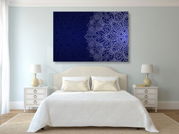 Quadro su tela – Ornamento blu scuro