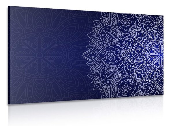 Quadro su tela – Ornamento blu scuro