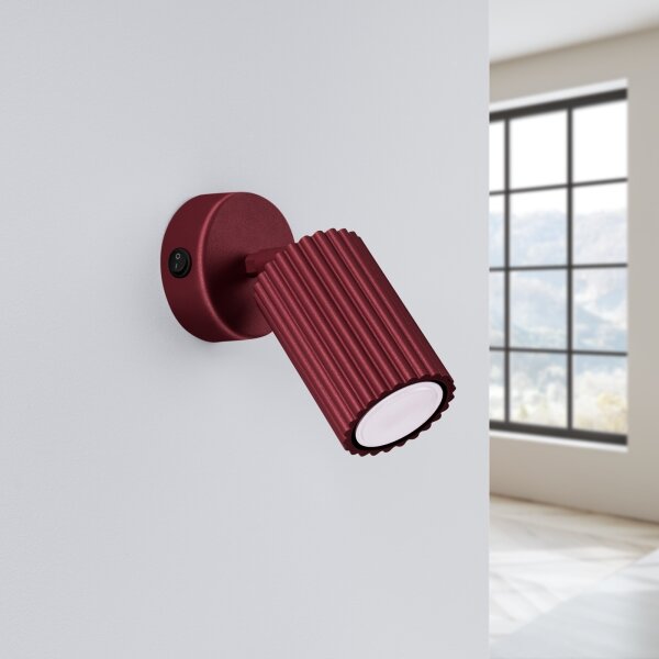 Brilagi - Faretto LED da parete orientabile CRESTO 1xGU10/10W/230V bordò