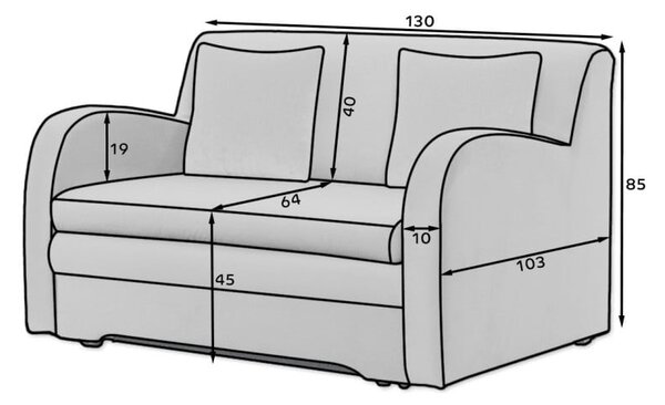 Divano bianco allungabile/con contenitore e rivestimento in bouclé 130 cm Ario – ELTAP