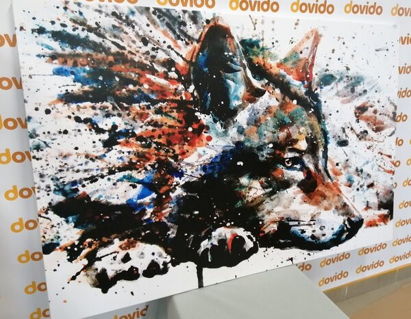 Stampa su tela – Lupo in acquerello