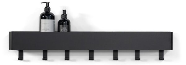 Mensola da bagno da parete nera in acciaio Multi – Spinder Design