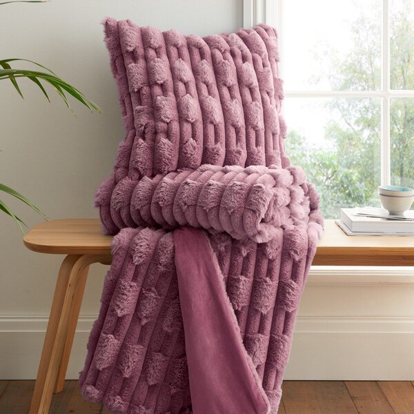 Cuscino decorativo in micropile 50x50 cm Carved Fur – Bianca