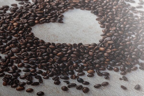 Quadro su tela – Cuore di chicchi di caffè