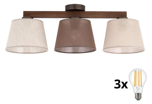 BRILAGI - Plafoniera LED LATTE SABIA 3xE27/15W/230V pino/misto