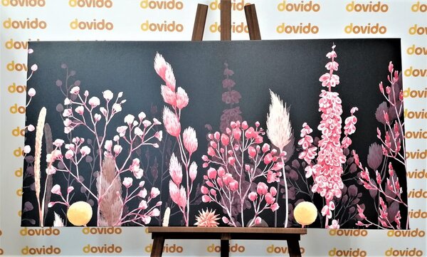 Quadro su tela – Variazione di erba in rosa