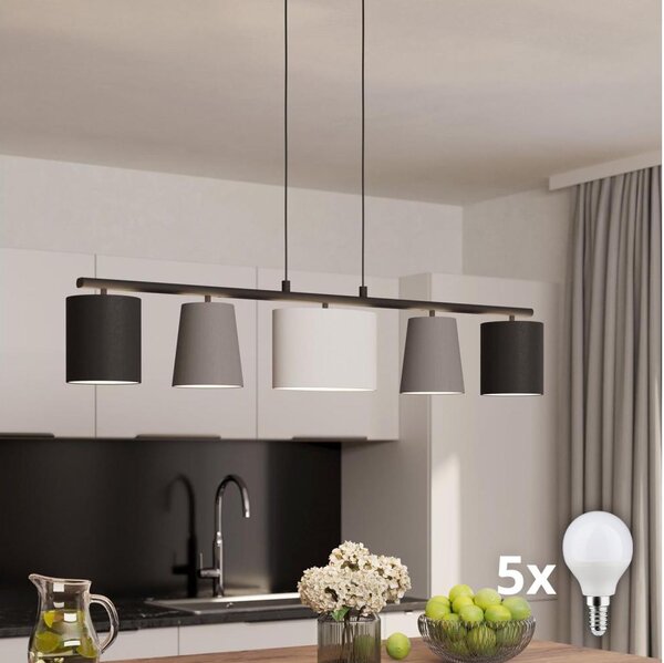 Eglo 98588 - Lampadario LED a cavo ALMEIDA 5xE14/25W/230V