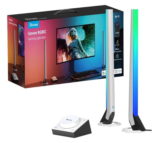 Govee - Smart Gaming WiFi LED Pannelli + Smart Dual controller White Wi-Fi