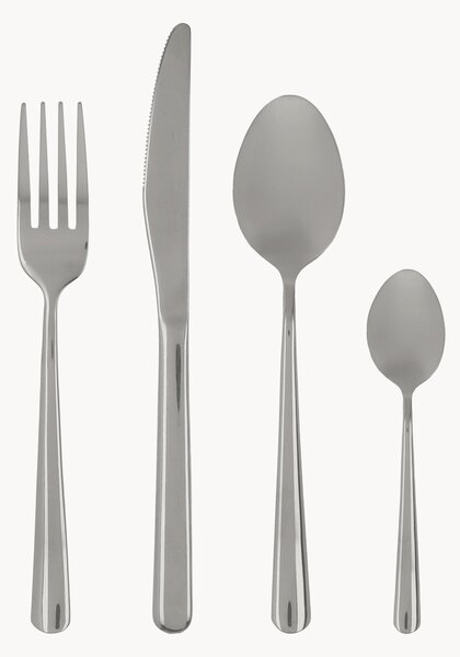 Set di 24 posate spazzolate Element, 6 persone