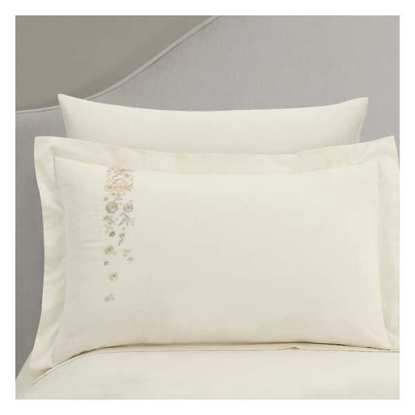 Set copripiumino e federa color crema in raso di cotone per letto singolo con lenzuolo incluso/6 pezzi 140x200 cm Maison Bloom – Mila Home Luxury