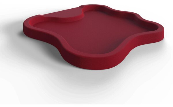 Piatto Doccia da Esterno Giardino in Polietilene HD Arkema Lake Dimensioni 107x103xh 9 cm superficie antisdrucciolo effetto pietra colore Rosso
