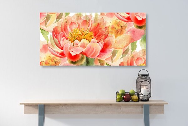 Stampa su tela – Peonie rosse