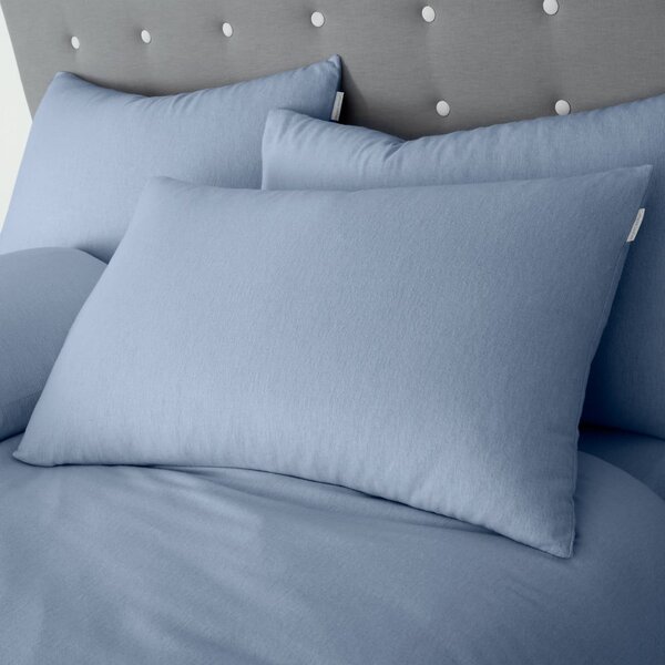 Set copripiumino e federa azzurro in flanella per letto matrimoniale e per letto esteso 230x220 cm Brushed – Catherine Lansfield