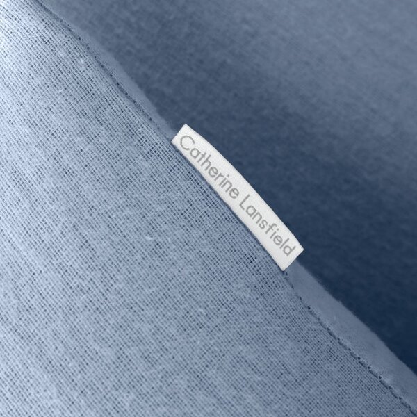 Set copripiumino e federa azzurro in flanella per letto matrimoniale e per letto esteso 230x220 cm Brushed – Catherine Lansfield