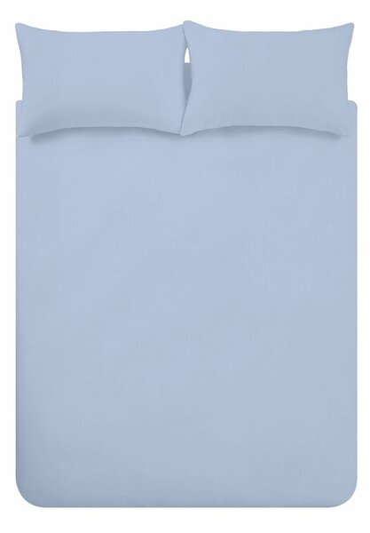 Set copripiumino e federa azzurro in flanella per letto matrimoniale e per letto esteso 230x220 cm Brushed – Catherine Lansfield