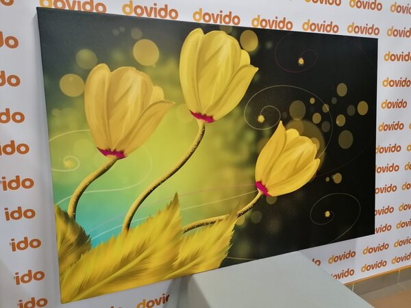 Quadro su tela – Fiori d'oro