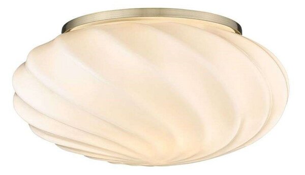 Twist Applique da Parete/Plafoniera Opal/Antique Brass