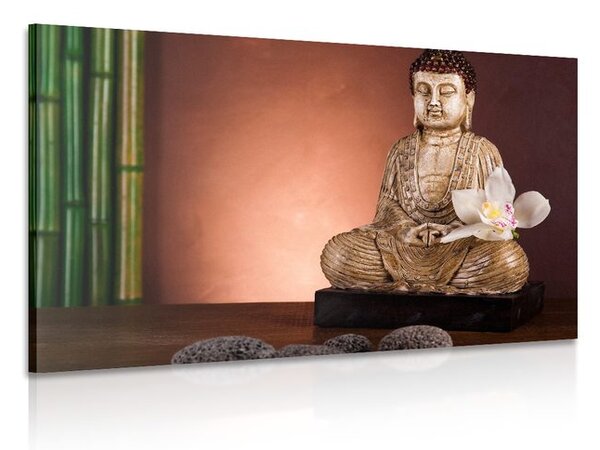 Stampa su tela – Buddha meditante
