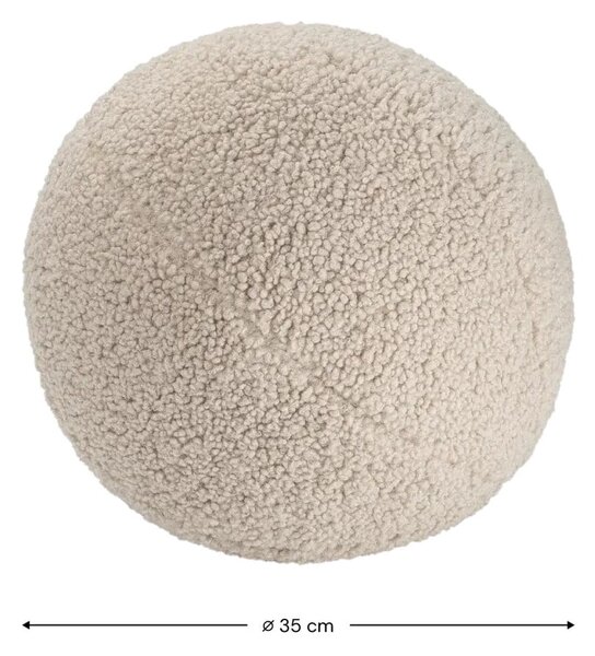 Cuscino per divano da bambini marrone chiaro con rivestimento in bouclé Ball – Wigiwama