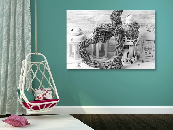 Quadro su tela – In atmosfera vintage in bianco e nero