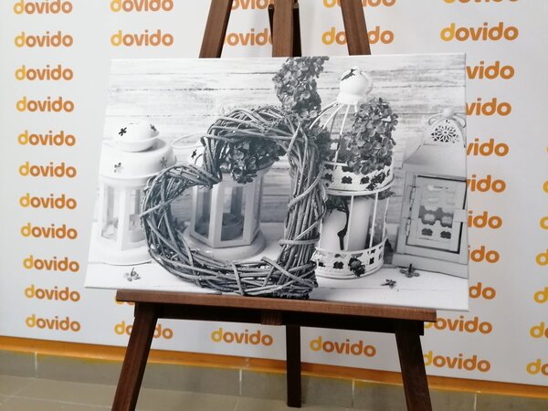 Quadro su tela – In atmosfera vintage in bianco e nero