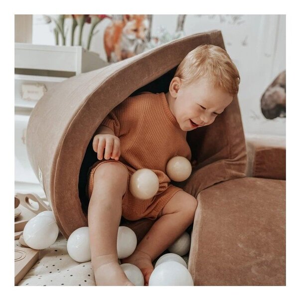 Gioco per psicomotricità marrone in velluto a coste 5 pz altezza totale 30 cm 250x45 cm Montessori – Meowbaby