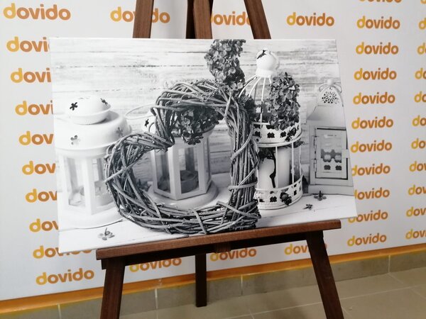 Quadro su tela – In atmosfera vintage in bianco e nero