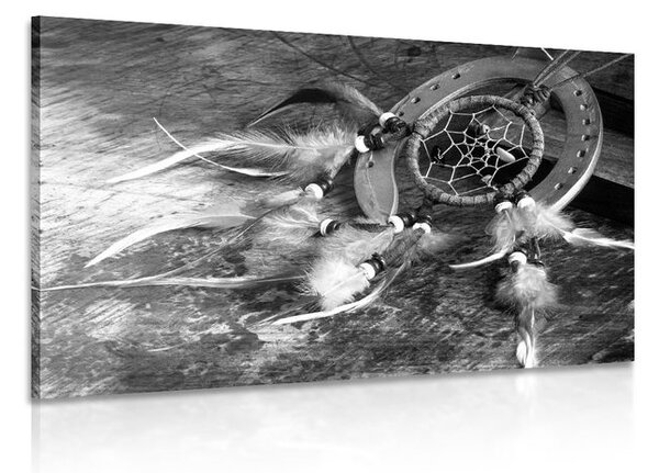 Quadro su tela – Acchiappasogni in bianco e nero