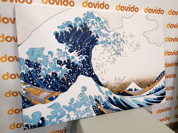 Stampa su tela – Riproduzione La grande onda di Kanagawa - Katsushika Hokusai