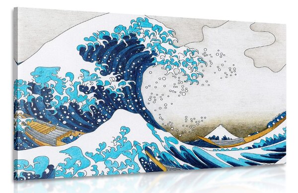 Stampa su tela – Riproduzione La grande onda di Kanagawa - Katsushika Hokusai