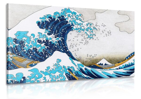 Stampa su tela – Riproduzione La grande onda di Kanagawa - Katsushika Hokusai