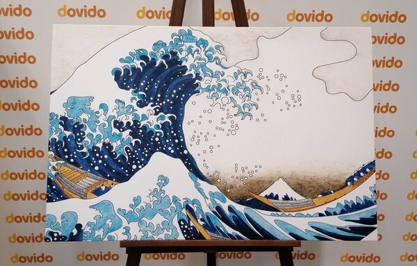 Stampa su tela – Riproduzione La grande onda di Kanagawa - Katsushika Hokusai
