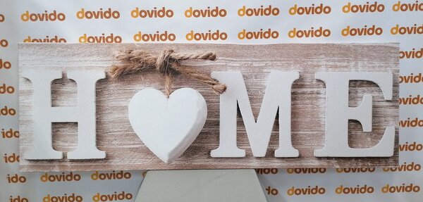 Quadro su tela – Con scritta Home in stile vintage