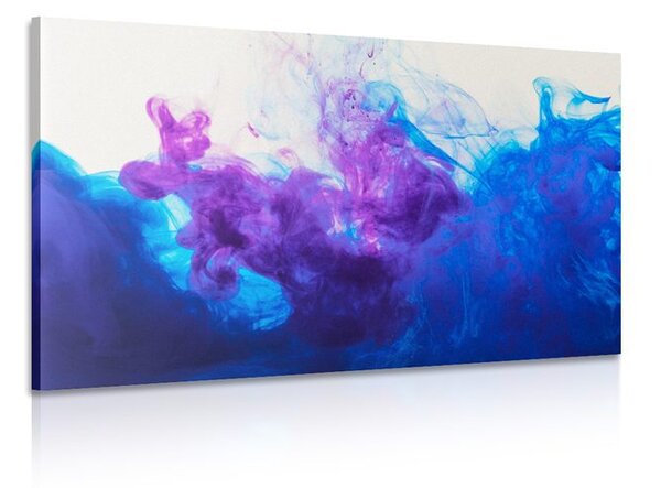 Stampa su tela – Inchiostro in sfumature blu-viola
