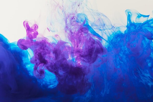 Stampa su tela – Inchiostro in sfumature blu-viola