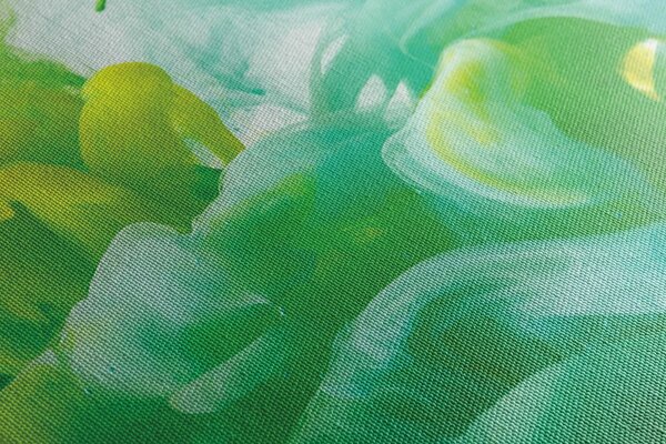 Quadro su tela – Inchiostro in sfumature verdi