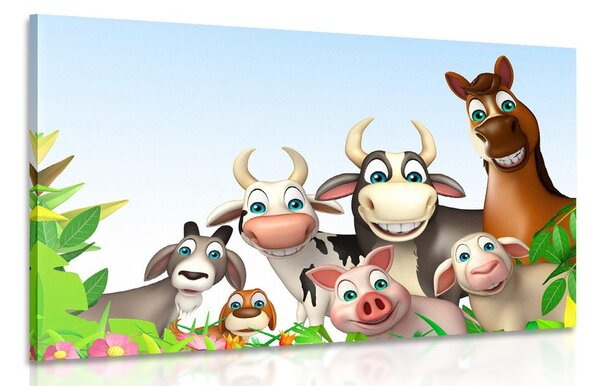 Quadro su tela – Animali della fattoria