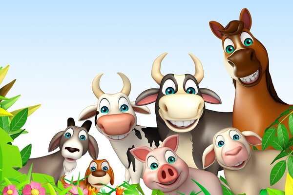 Quadro su tela – Animali della fattoria