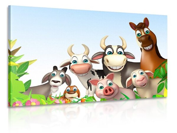 Quadro su tela – Animali della fattoria