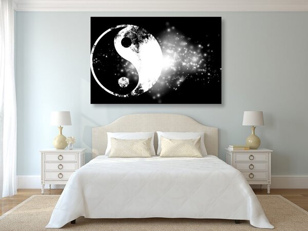 Quadro su tela – Simbolo Yin e Yang in bianco e nero