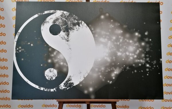 Quadro su tela – Simbolo Yin e Yang in bianco e nero