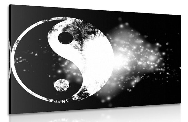 Quadro su tela – Simbolo Yin e Yang in bianco e nero