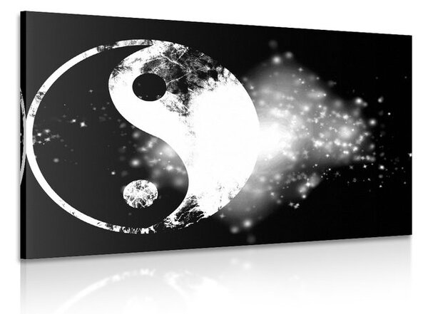 Quadro su tela – Simbolo Yin e Yang in bianco e nero