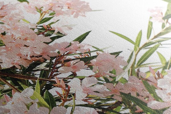 Stampa su tela – Torre Eiffel e fiori rosa