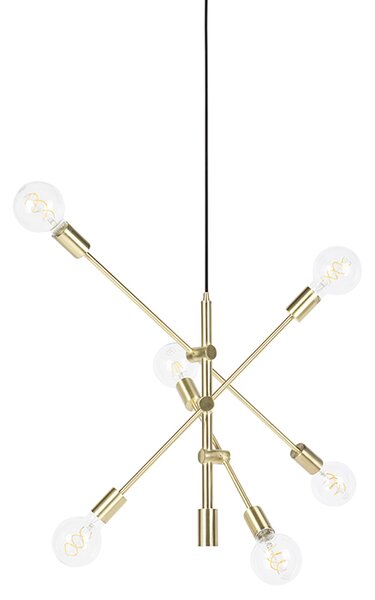 Lampada a sospensione Art Déco in ottone 6 luci - Sydney