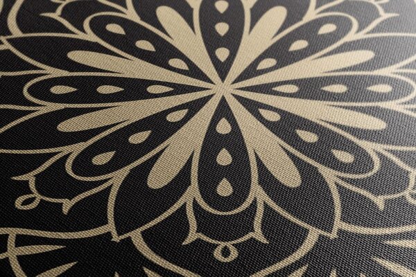 Stampa su tela – Mandala su sfondo nero