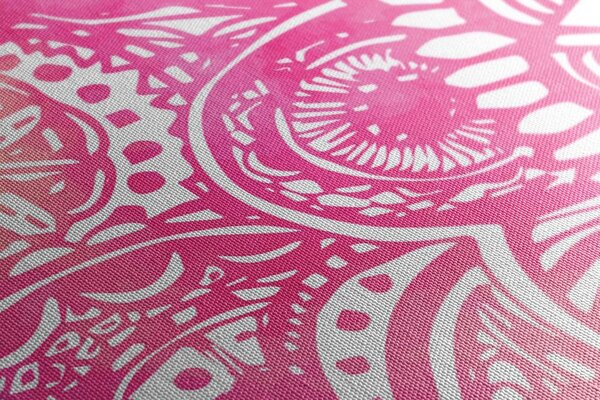 Quadro su tela – Mandala acquerello rosa