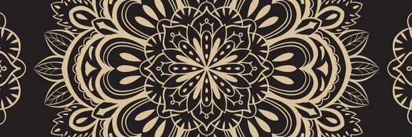Stampa su tela – Mandala su sfondo nero