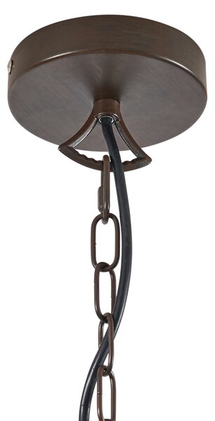 Lampadario classico marrone ruggine a 8 luci - Giuseppe