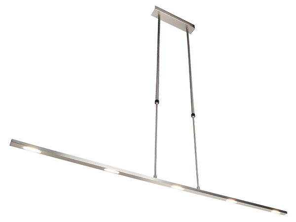 Lampada a sospensione moderna in acciaio con LED regolabile - Bold